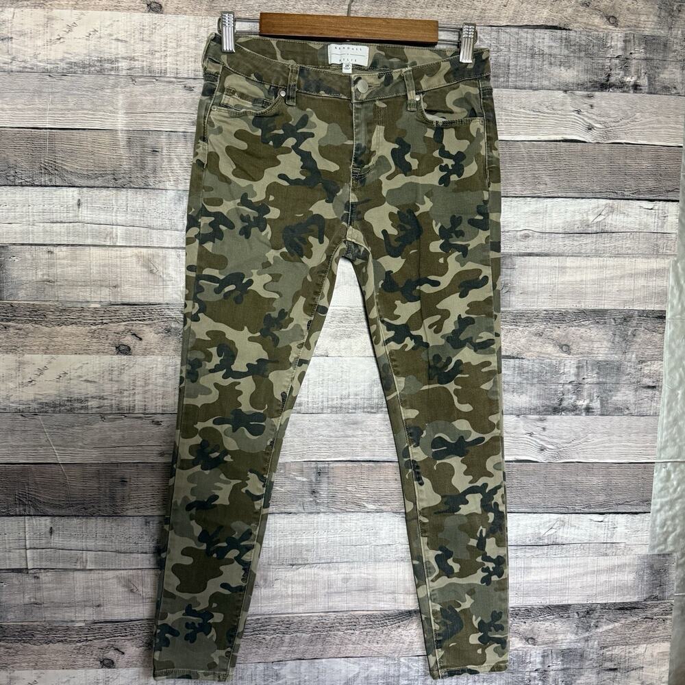Kendall And Kylie Womens Mid Rise Skinny Camouflage Jeans Size 26